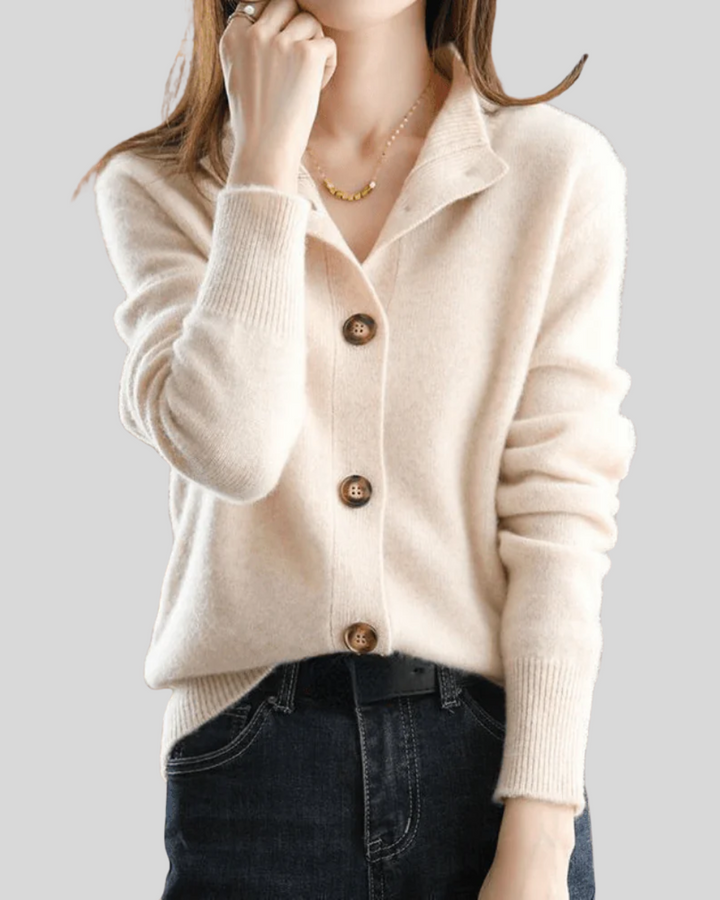Élise – Retro Cashmere Cardigan
