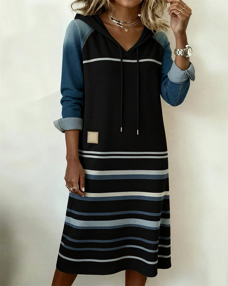 Venice | Striped Hooded Dress