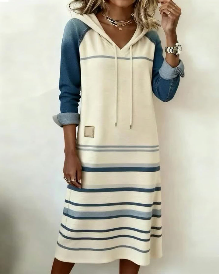 Venice | Striped Hooded Dress