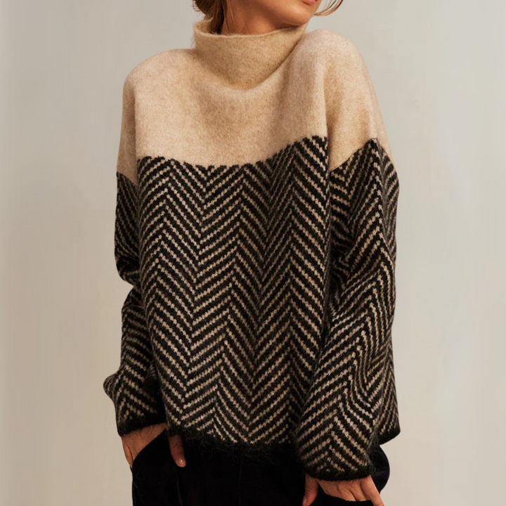 Elise – Elegant High Neck Sweater