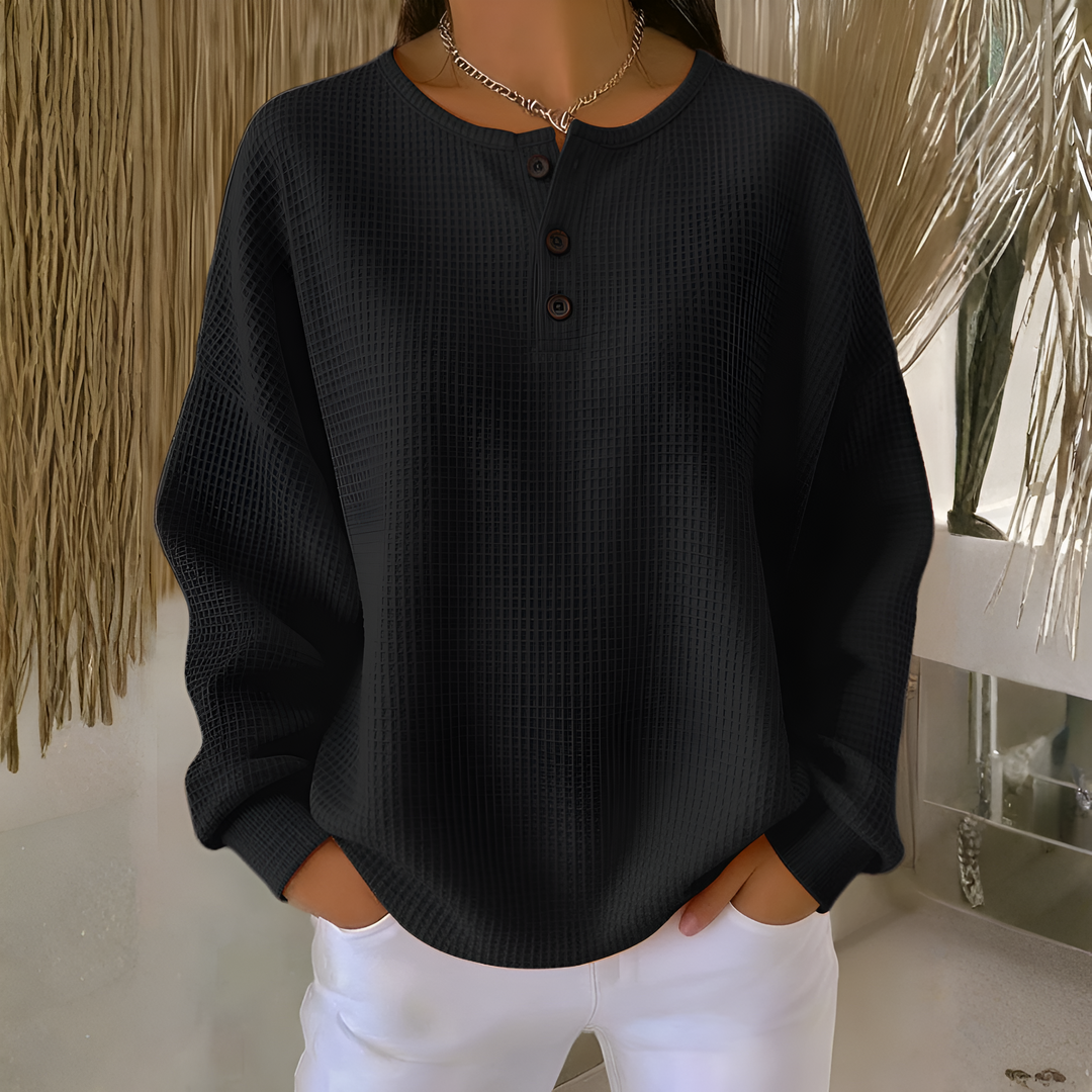 Barbara – Cozy Waffle Knit Sweater