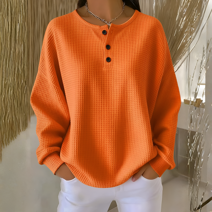 Barbara – Cozy Waffle Knit Sweater