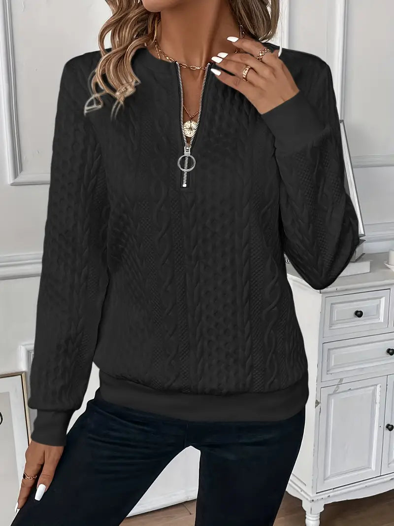 Charleigh™ – Sweater with Zip for Effortless Chic Comfort
