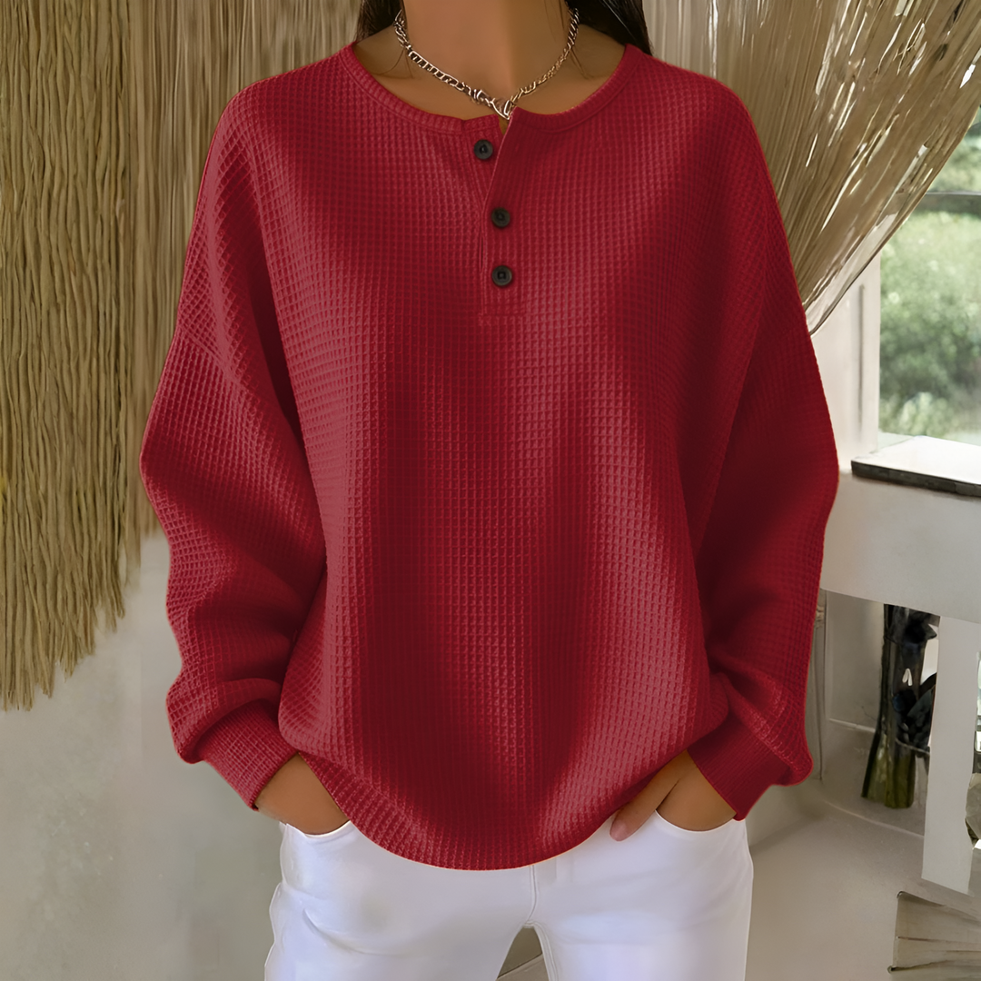 Barbara – Cozy Waffle Knit Sweater