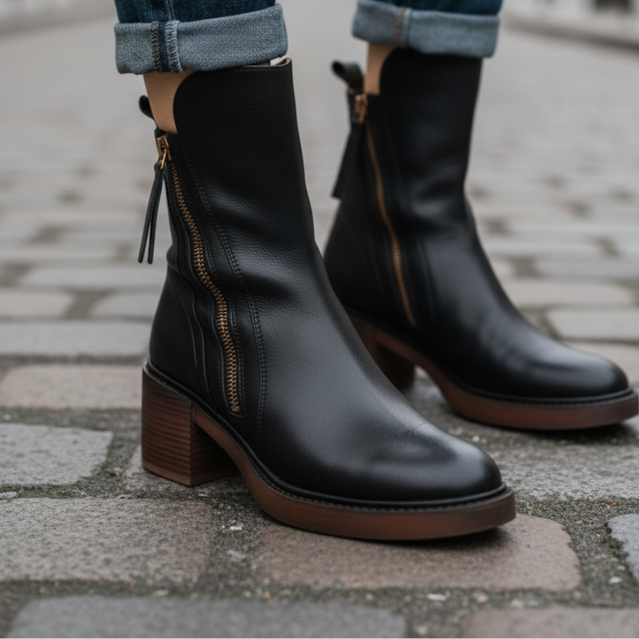 Valorine™ | Black Leather Boot