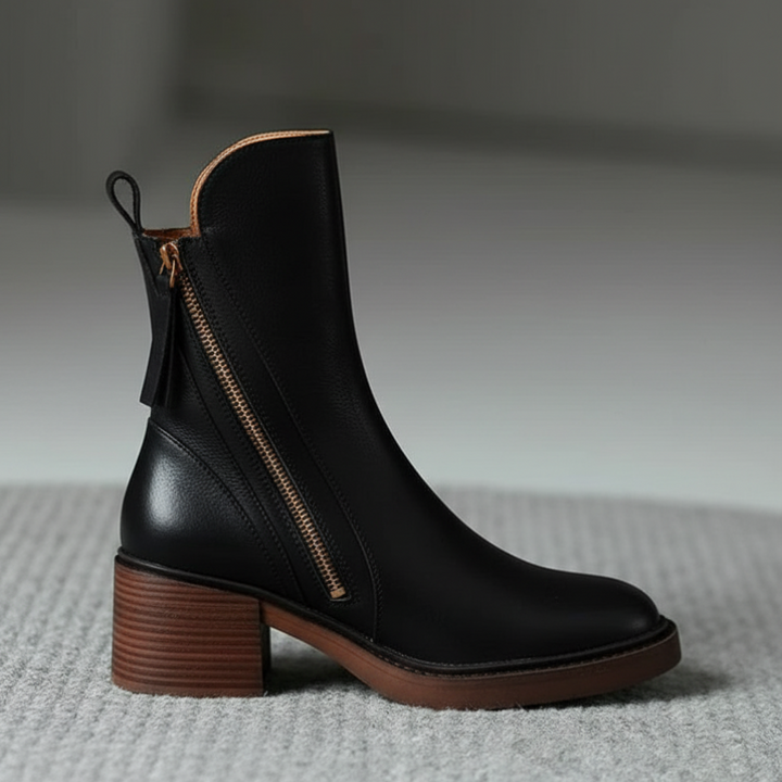 Valorine™ | Black Leather Boot