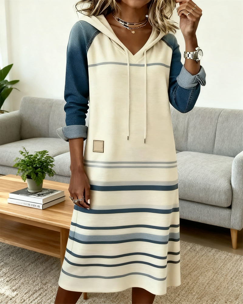 Venice | Striped Hooded Dress