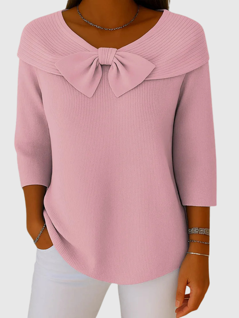 LORINE KNITTED BOW TOP