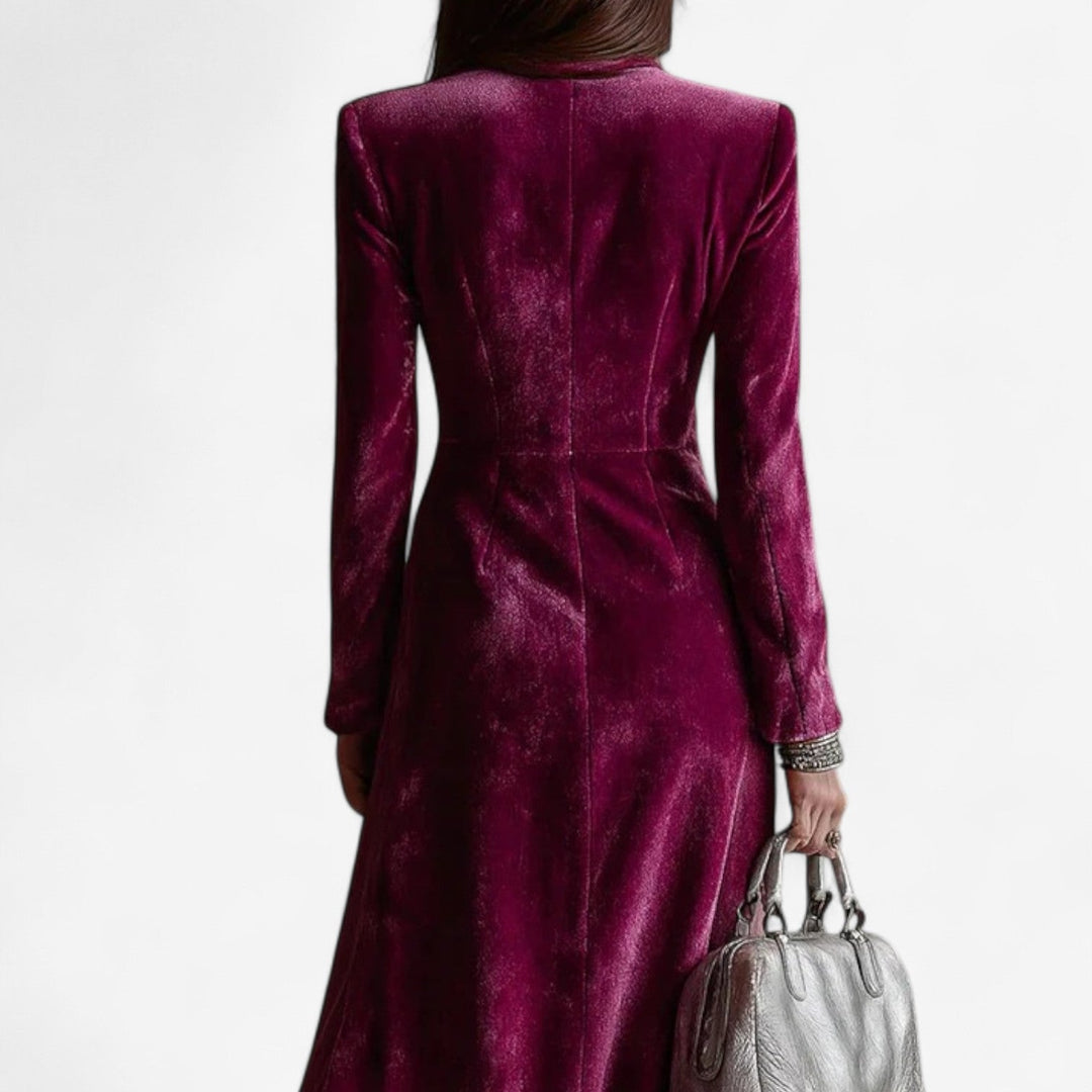 Virginie™ Cross-Front Velvet Dress