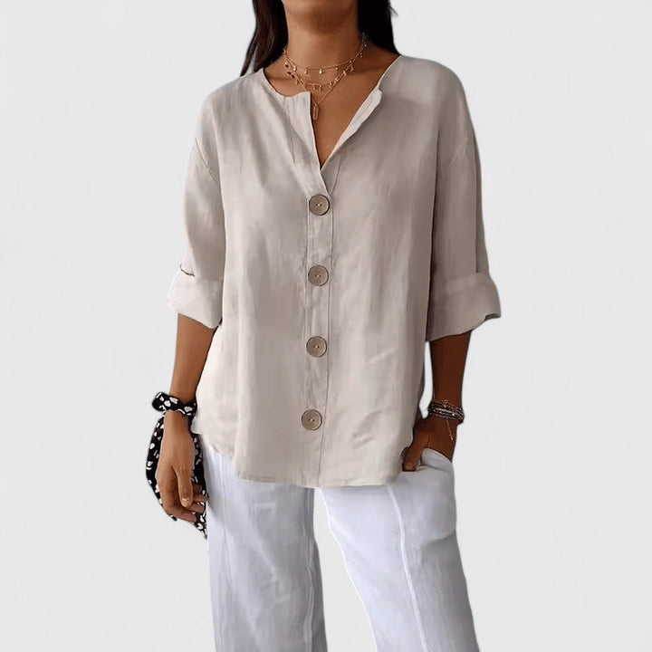 Katherine™ Elegant Everyday Blouse – Breathable Comfort for Canadian Summers