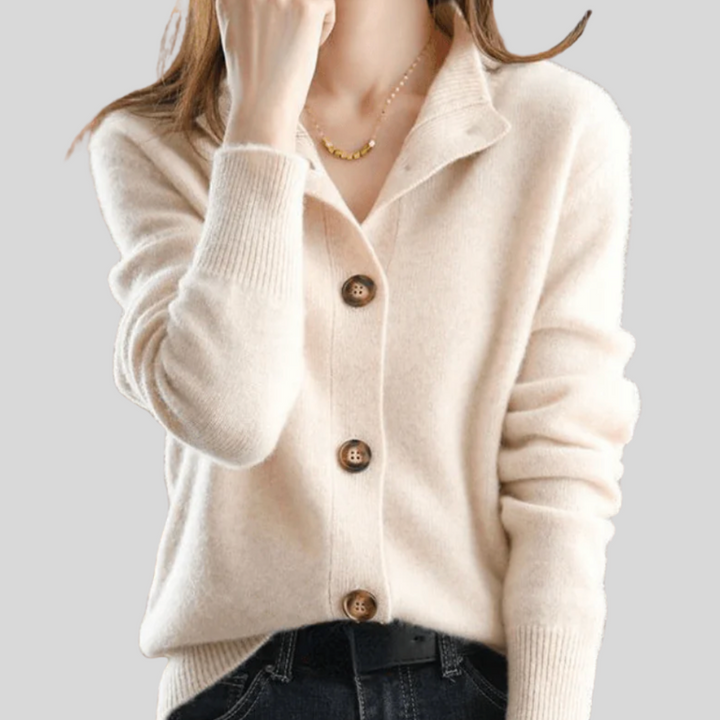 Élise – Retro Cashmere Cardigan
