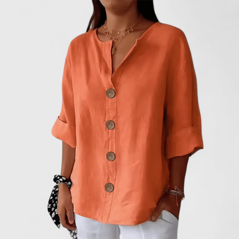Katherine™ Elegant Everyday Blouse – Breathable Comfort for Canadian Summers