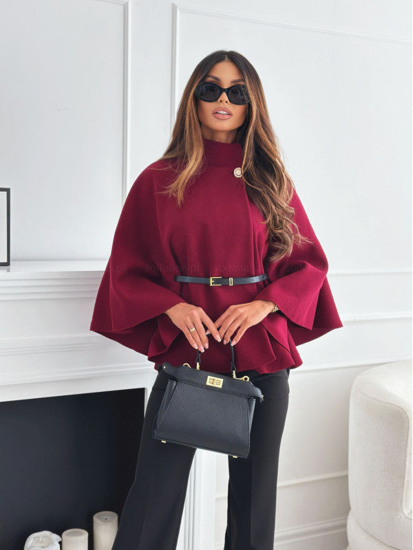 Lea – Chic Butterfly Sleeve Jacket with Belt