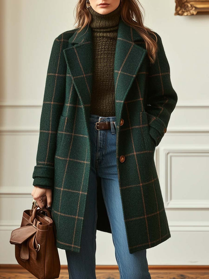 Frances – Classic Checkered Coat