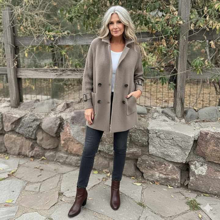 Claire – Elegant Double-Breasted Coat