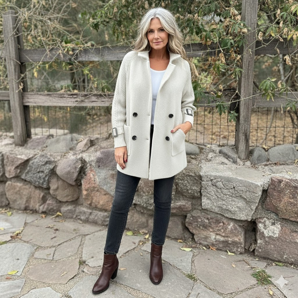 Claire – Elegant Double-Breasted Coat